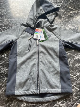 Hummel Kinder Softshell Jacke Gr. 128 Grau-Dunkelgrau Neu!