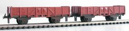 Trix Express 2 Niederbordwagen Omm der DB Spur H0
