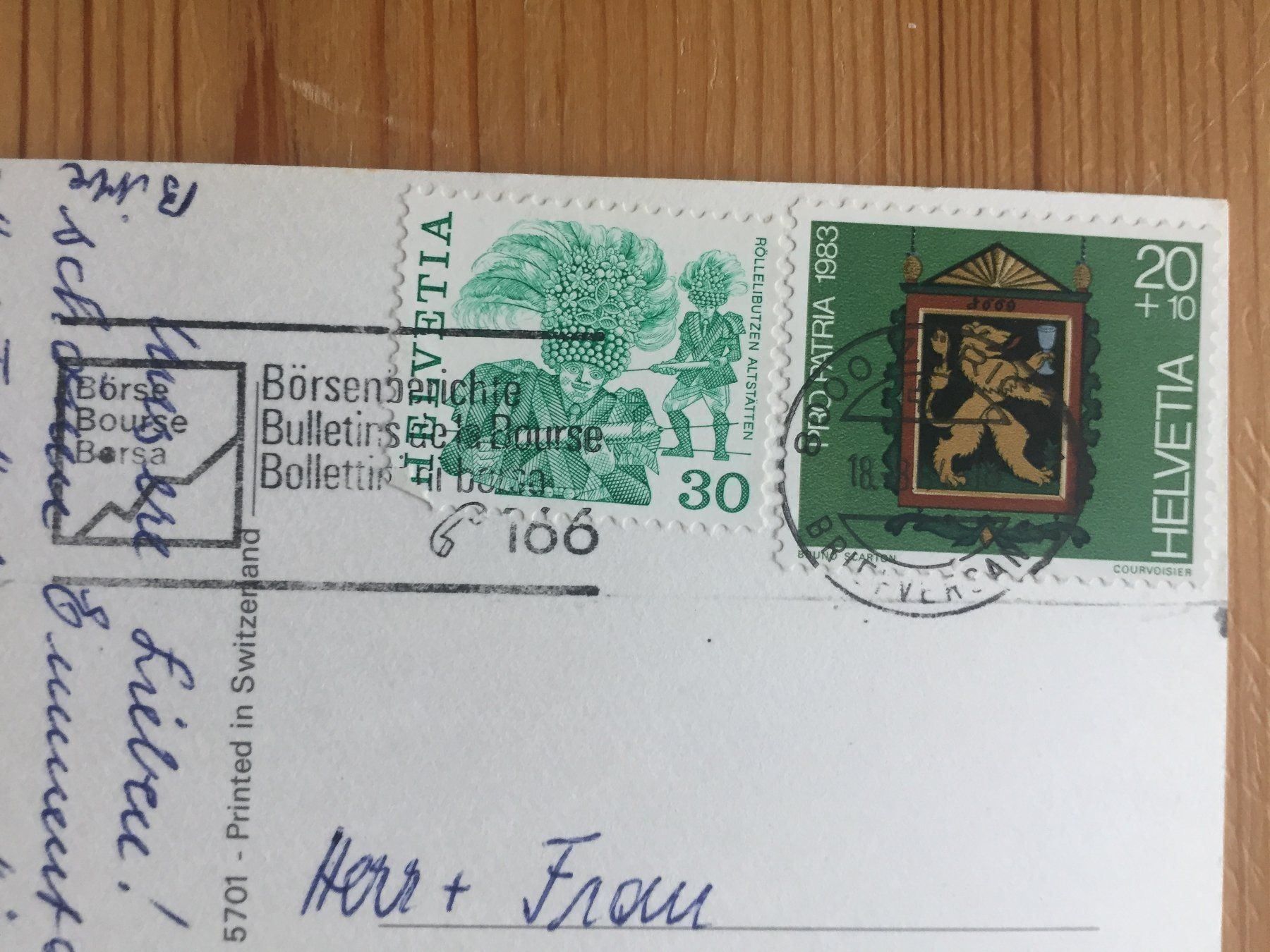 Cartoline postali: Lüderenalp - Langnau - AK 1983 – Usato da Oberuzwil venduto da Henri09 1