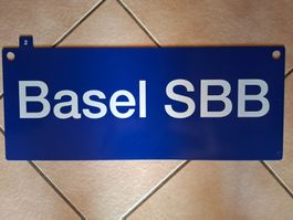 SBB CFF Blech Schild,  beidseitig bedruckt