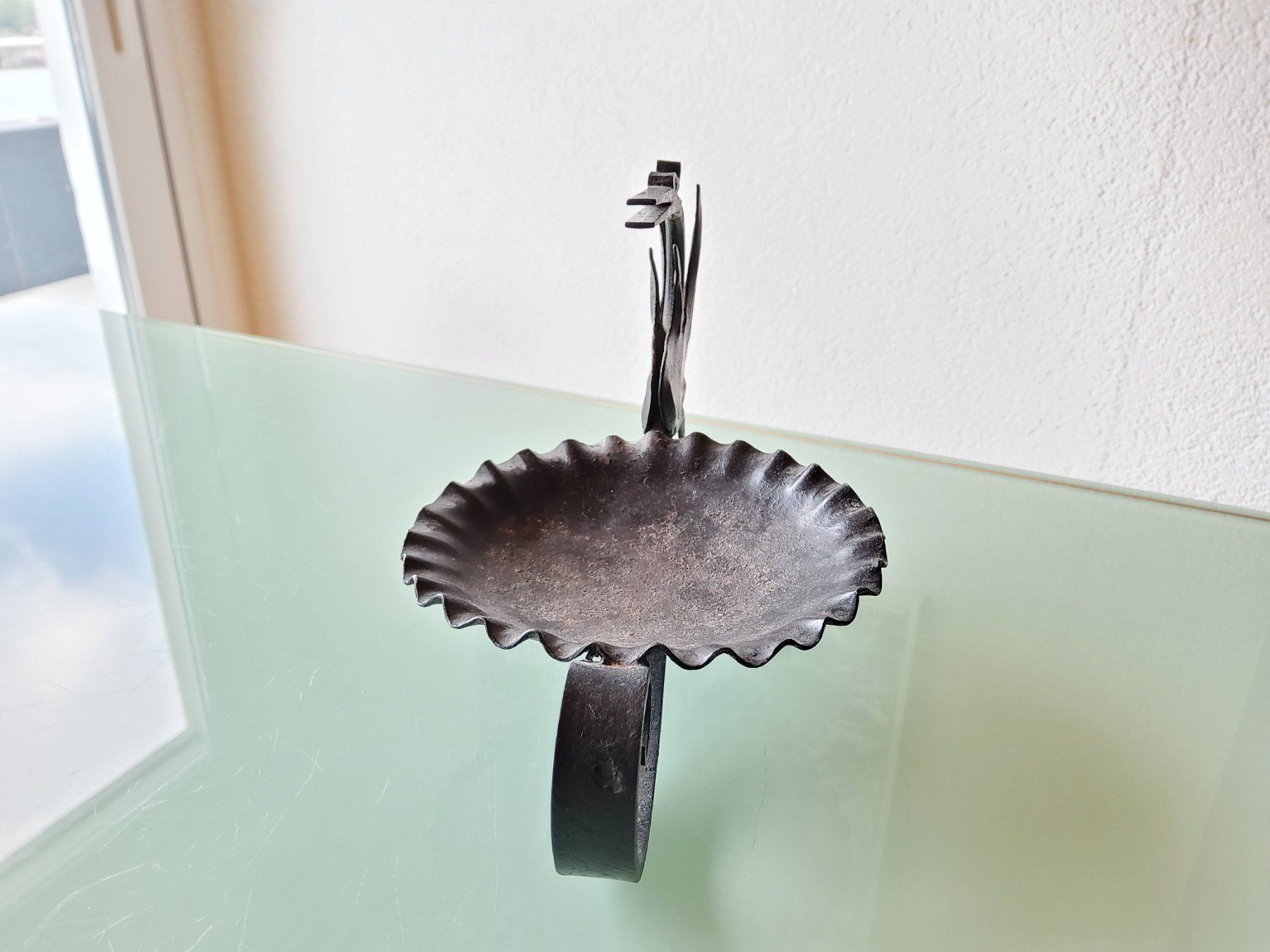 Portacenere: Cendrier en fer forgé Willy Brandt Bulle  – Usato da Malleray venduto da Broc-Mo 4