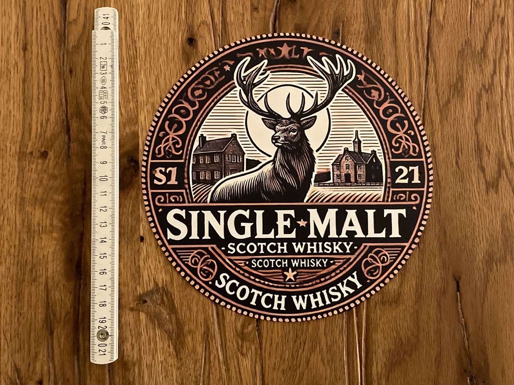 Glenfiddich Bevande alcoliche: Glenfiddich Single Malt Whisky - Schönes Blechschild – Nuovo e nell'imballaggio originale da Bremgarten AG venduto da Eurotiz 1