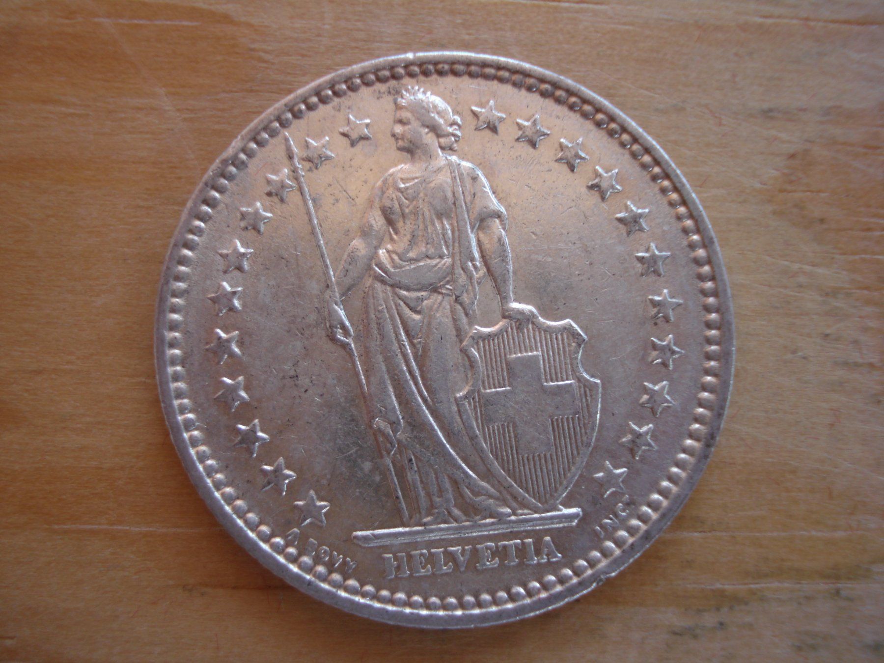Tutti le monete: (C1) 2 Franken 1913 UNZ- – Usato da Erlach venduto da Net-Coins 1