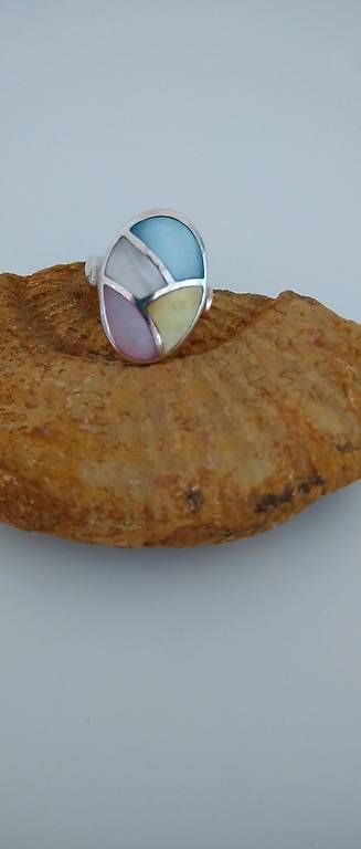 Ringe: Perlmutt Ring Multicolor – Neu (gemäss Beschreibung) aus Lupfig von Flowypr6 2