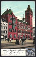 AK Basel, Blick zum Rathaus