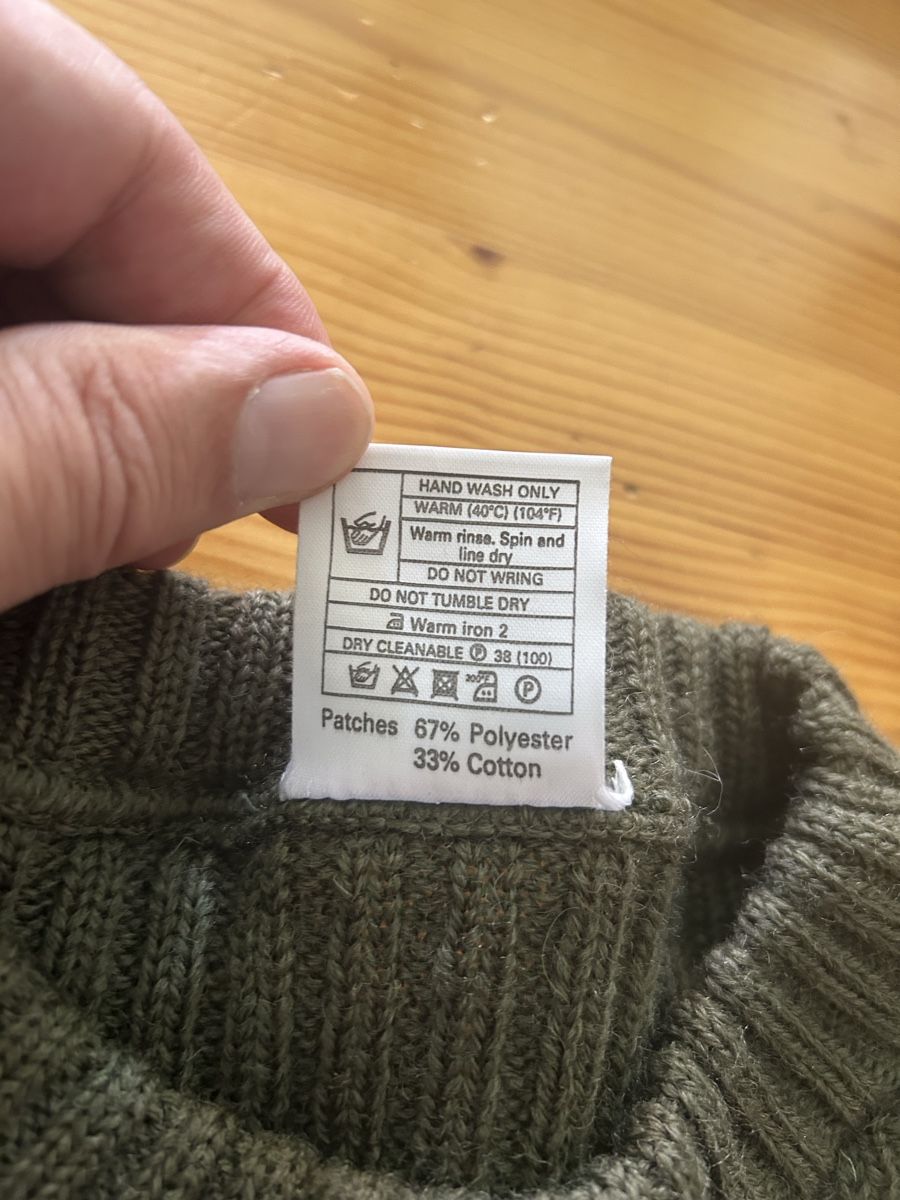 Pullover & Sweatshirts: Pull Militaire Laine Vert Taille 52 Patchs Épaules Coudes Bo – Gebraucht aus St-Imier von yoye 2