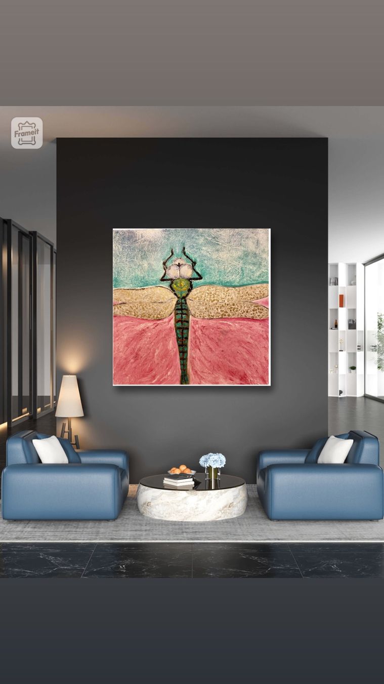 Dipinti: Libelle Liebe-oil Bild Kunst Doks – Nuovo e nell'imballaggio originale da Beromünster venduto da dok_b8mf