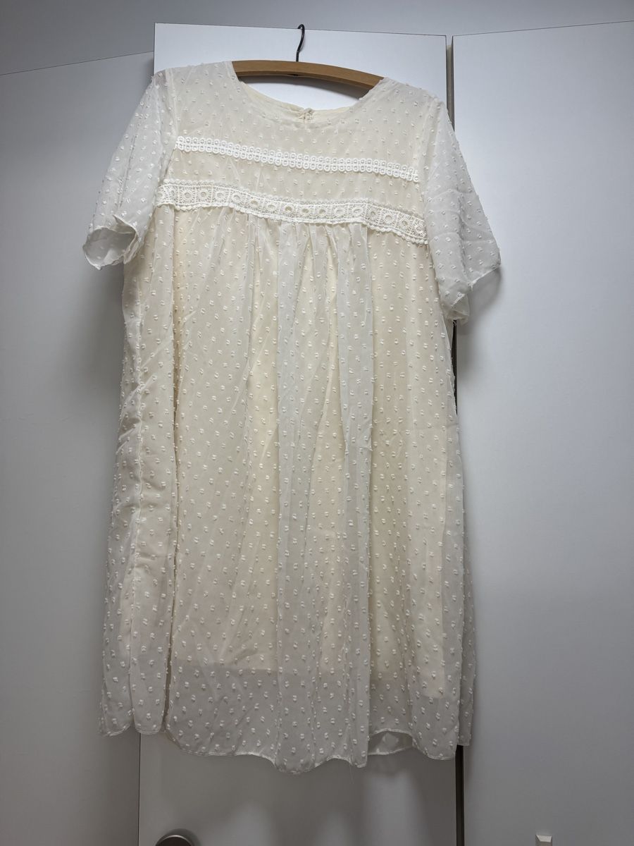 Vestiti: Sommerliches Chiffon Kleid in Creme – Nuovo (secondo la descrizione) da Lachen SZ venduto da nathiisch