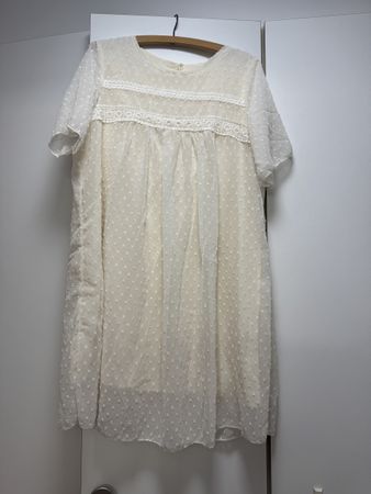 Sommerliches Chiffon Kleid in Creme