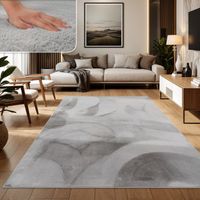 -50%‼️ Flauschiger 240x340  Teppich Super Soft Silbergrau🩶