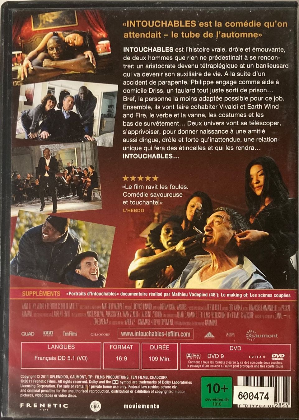 Alle DVDs: FRANÇOIS CLUZET / OMAR SY - INTOUCHABLES – Gebraucht aus Poliez-Pittet von Newtown-Records 1