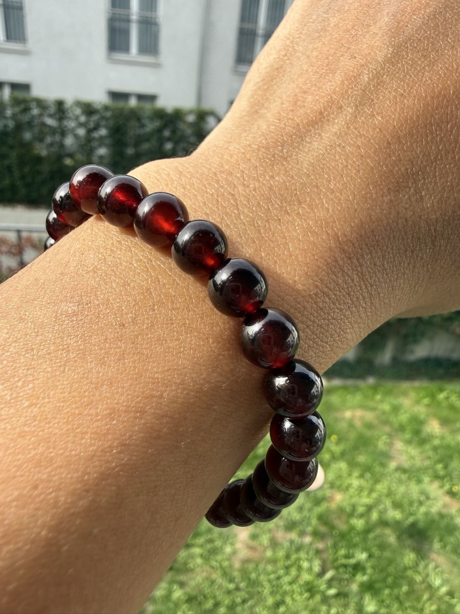 Bracelets: Echtes Rotes Granat ca 8mm – Neuf (Voir description) à Jegenstorf par SteinGlanz 1
