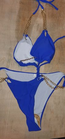 Bikini Blau, Sommer Hit, bluegirl, beachware, femme bleue, M