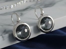 Elegante Silber 925 Ohrhänger mit facettierten Bergkristall