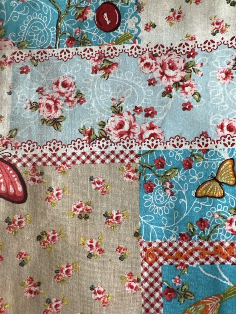 Tessuti: 3 x BW-Stoffe Schmetterlinge Rosen Pip-Design  – Nuovo (secondo la descrizione) da Domdidier venduto da Lilalu168 3