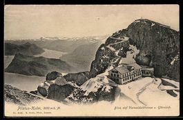 AK Pilatus-Kulm, Blick auf Vierwaldstättersee und Glärnisch
