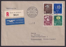 PJ 1949, Satz-FDC J129-132, nach Niederlande NL, Kat: 165.-