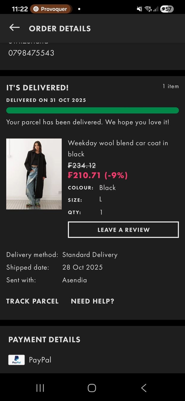 Weekday Mäntel: Manteau WEEKDAY noir, taille L, – Neu und originalverpackt aus Petit Lancy von toofly4u6 6