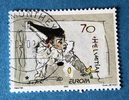 Nr. 1051 Pierrot spielt mit dem Faden GESTEMPELT 2002  