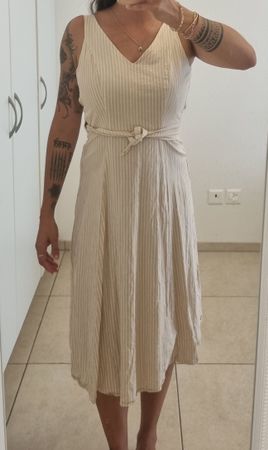 MNG Kleid gestreift beige Grösse XS 