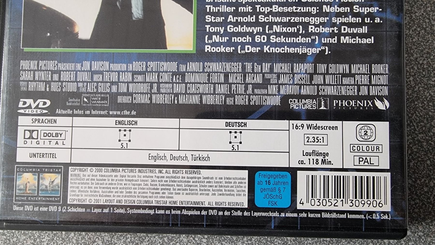 Alle DVDs: DVD The 6th Day / Arnold Schwarzenegger – Gebraucht aus Oetwil am See von fineli2 1