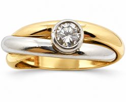750/18 Karat Gold Ring mit 028 CtBrillant