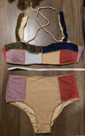 Bikini size L imitation Oseree patchwork vintage highwaist