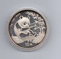 (2321) China, 1 Unze, 10 Yuan, 1994, Panda, stgl