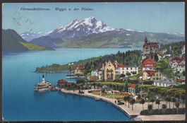Vierwaldstättersee Weggis  u. der Pilatus 1914