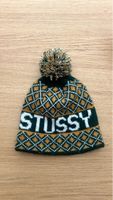 Stussy Beanie Hat Pom Pom Green / Yellow