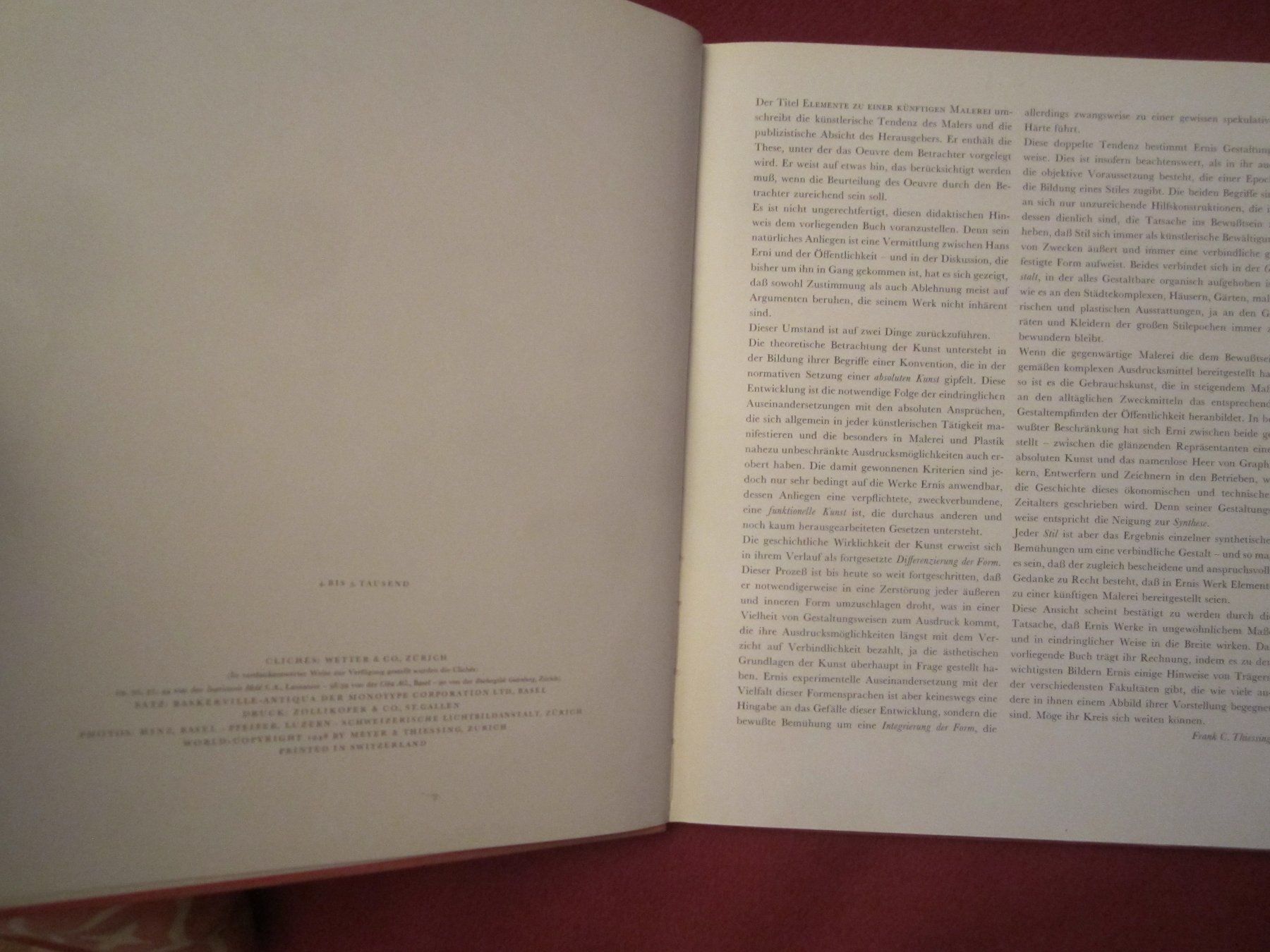 Libri: "ERNI" Elemente einer künstigen Malerei Buch 1948 VERLAG – Usato da Volketswil venduto da nemo2000 2