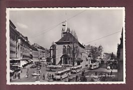 LAUSANNE - St. François - Vieux bus - 1955