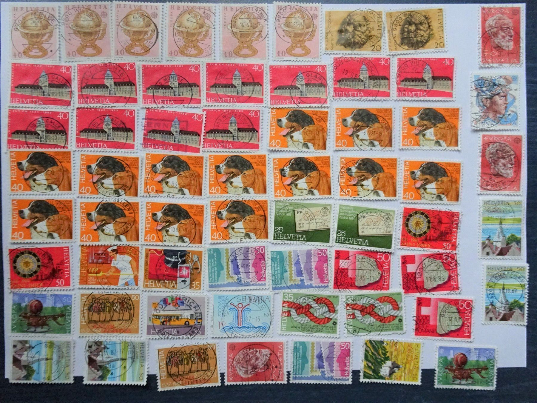 Alle Briefmarken: Vollstempel – Gebraucht aus Aadorf von Chnorli-Furz