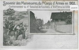 Souvenir d. Manoeuvres du 1er Corps d'Armée en 1903 Vufflens
