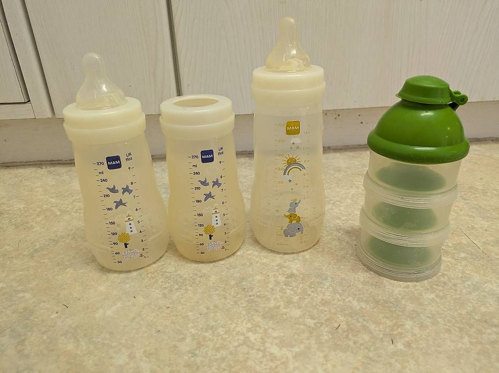 Pasti del neonato: MAM Milchflaschen + Milchportionierer  – Usato da Zürich venduto da fra_rgh5