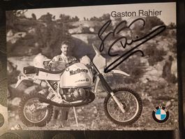 Gaston Rahier - †2005 - Motocross 80er J.- 13x18 BMW Karte