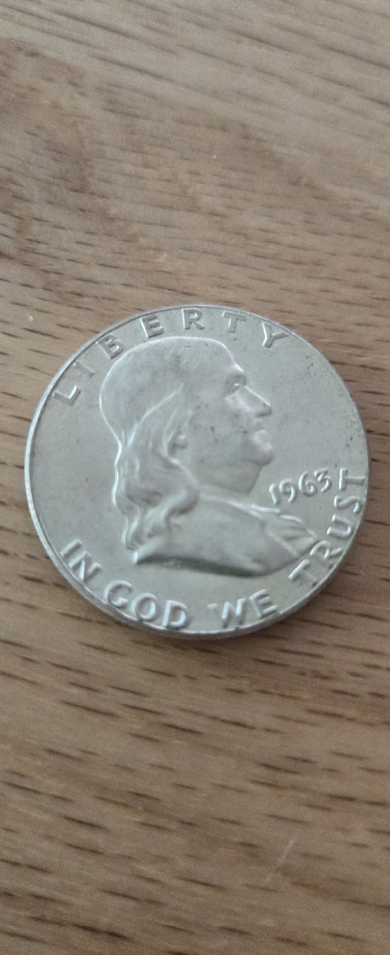 Tutti le monete: Half Dollar, 1963, Franklin, aus Silber – Usato da Rechthalten venduto da magnolia66