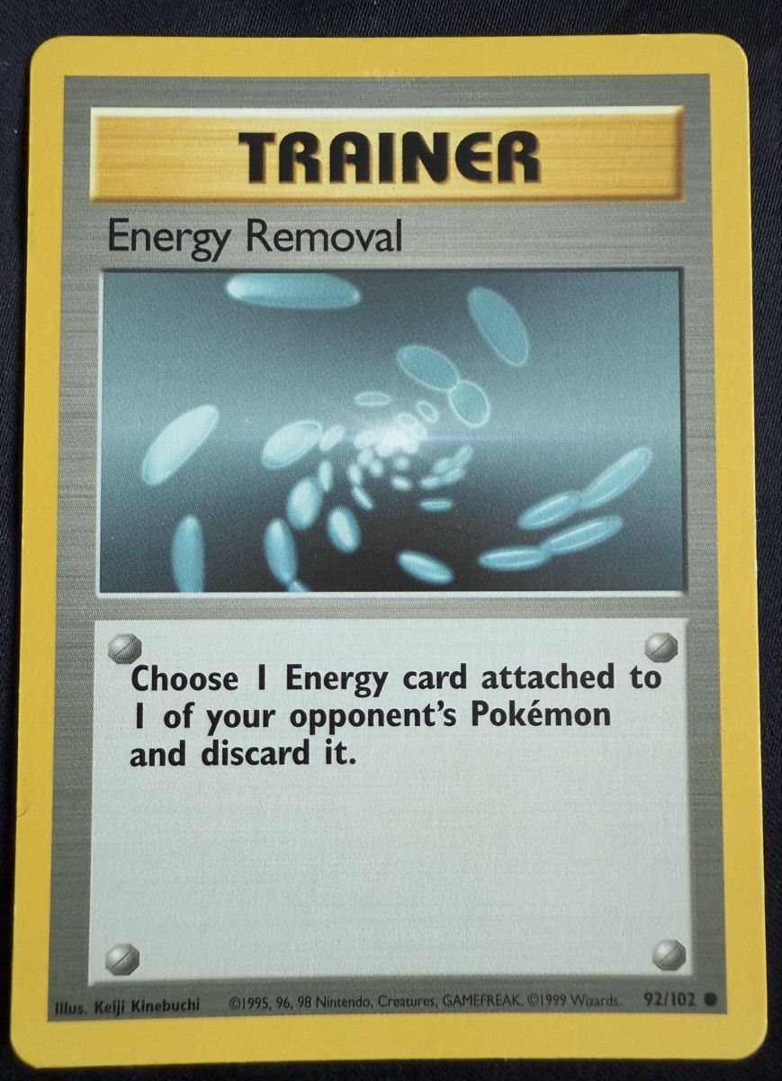 Pokémon Carte collezionabili: Energy Removal Trainer Pokemon Base Set - 92/102 – Usato da Winterthur venduto da SiddyPokemon