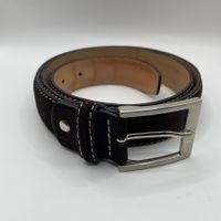 LINUS Herren Ledergürtel Braun Gr. 95 Made in Italy