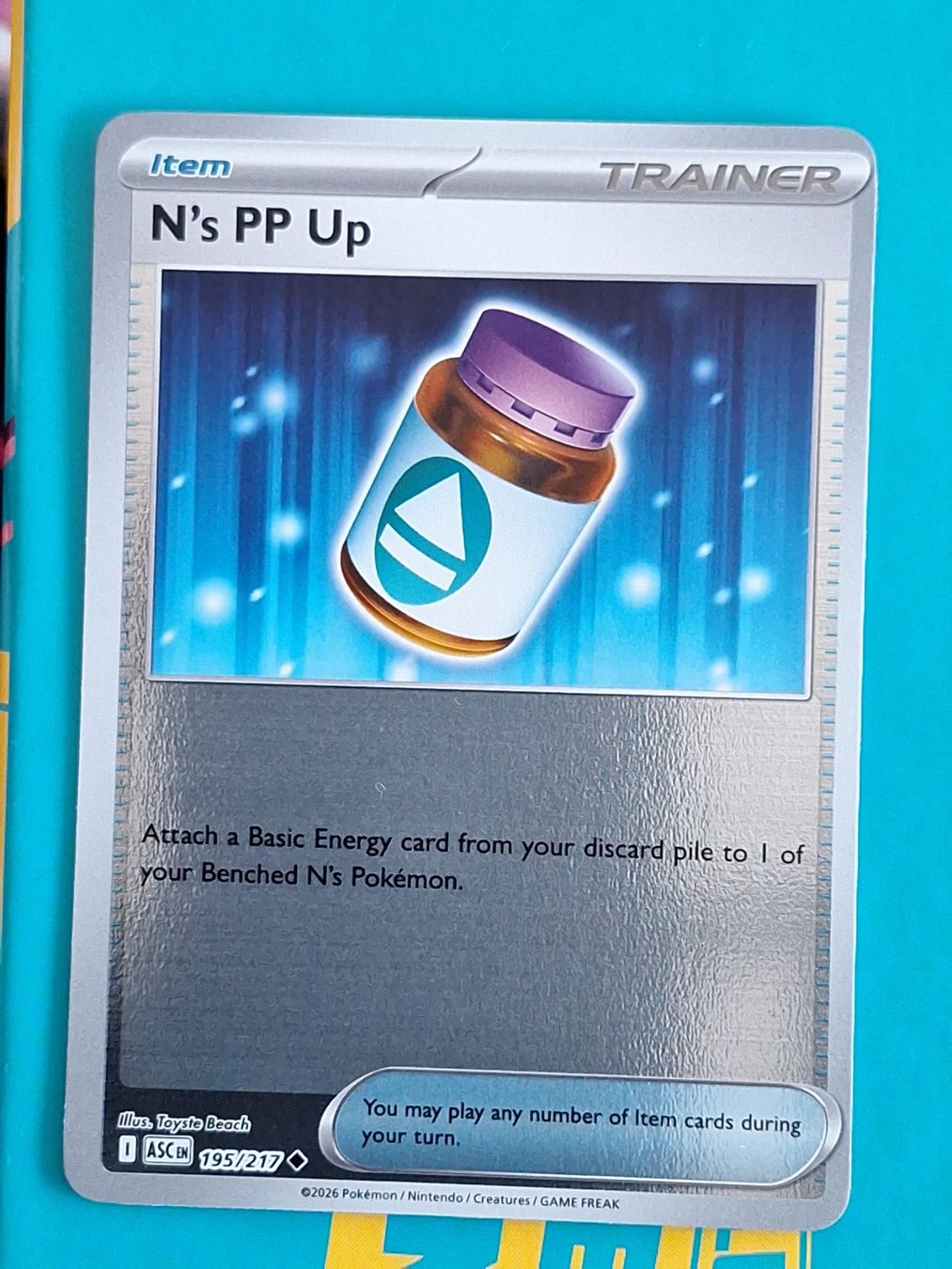 Pokémon Carte collezionabili: N's PP Up - Reverse Holo - Pokemon Ascended Heroes – Usato da Altstätten SG venduto da GGsGameshop