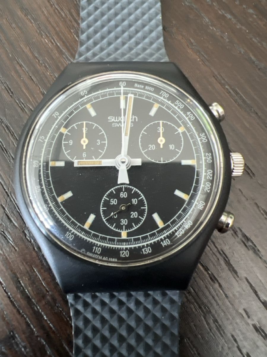 Swatch Orologi: Swatch Chrono (SCB100) Black Friday – Nuovo e nell'imballaggio originale da Künten venduto da Spike17 1