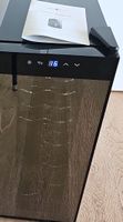 Wine Cooler 12 Bottles Black Glass Door Excellent Condition 