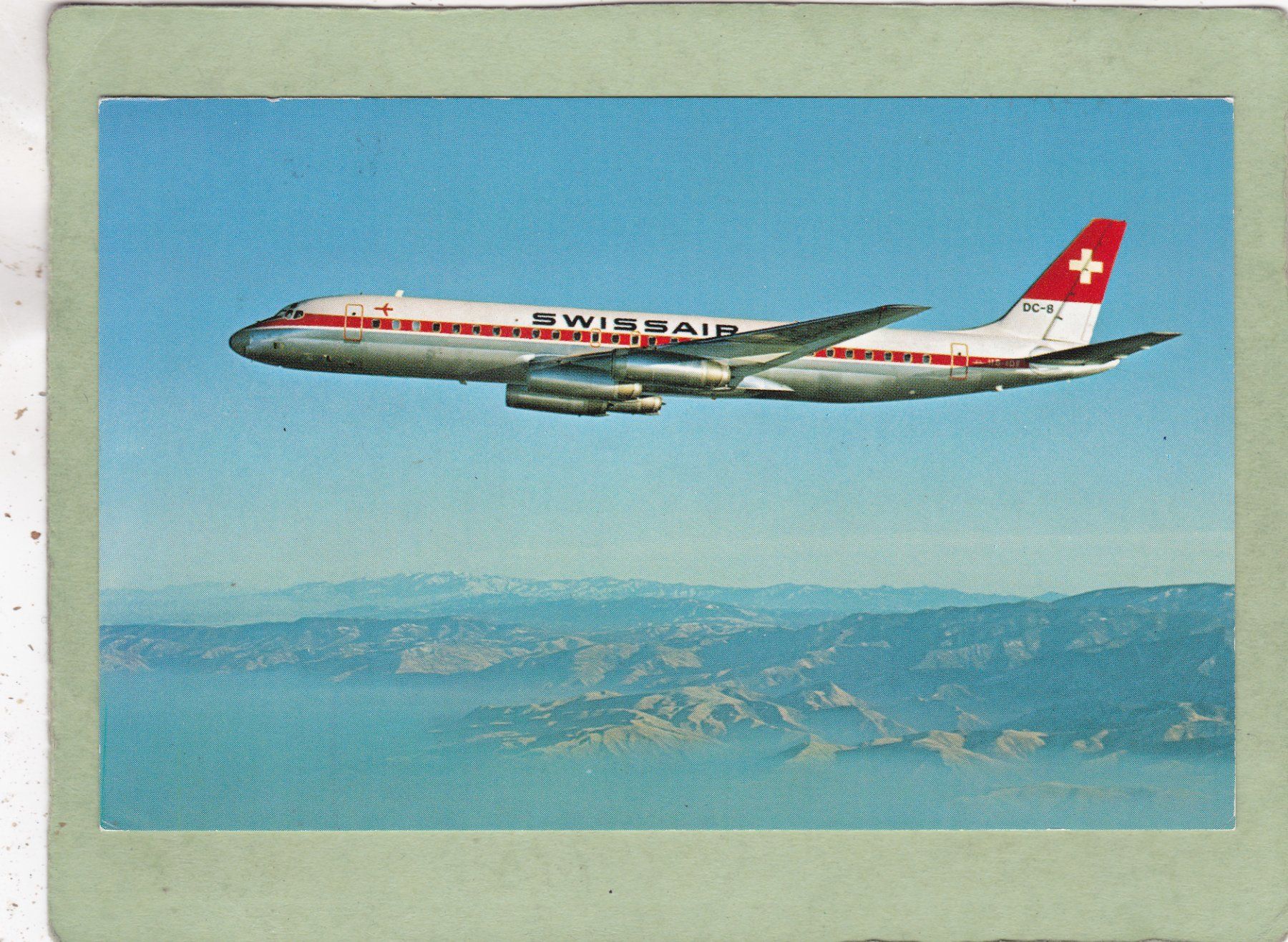 Ansichtskarten: Swissair DC-8-62 1972 – Gebraucht aus Herisau von Lisegrat2008