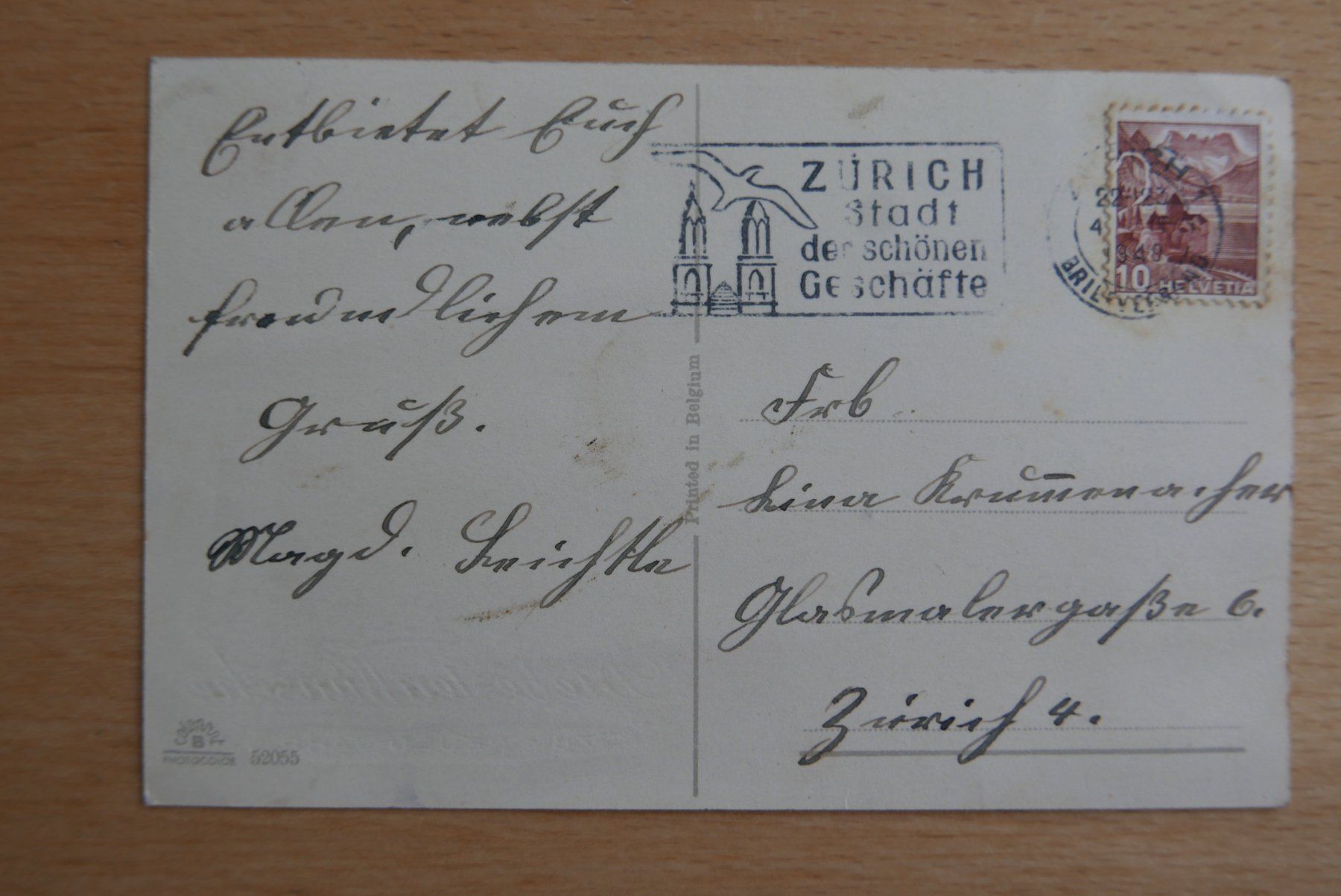 Ansichtskarten: Neujahrskarte 1948 – Gebraucht aus Rotkreuz von nigal 1