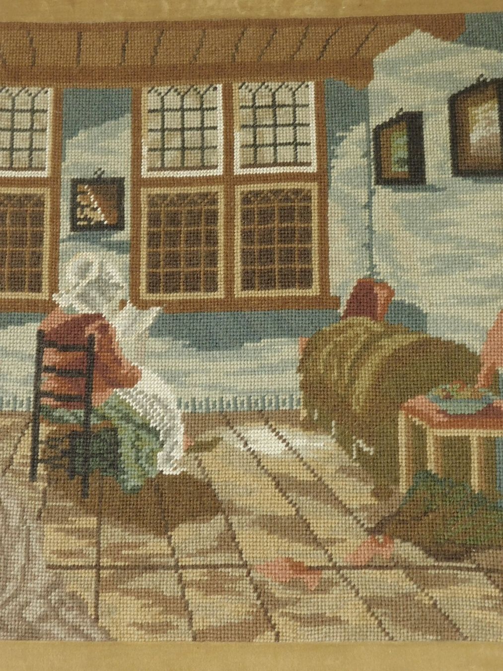 Foto & Immagini: Grosse sehr alte  Gobelin mit Holz Rahmen. – Usato da Emmenbrücke venduto da Ulisse-22 1