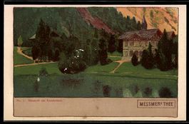 Künstler-AK Blauseeli, Haus am See