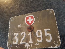 Alte Veloplakette Nummer 32195
