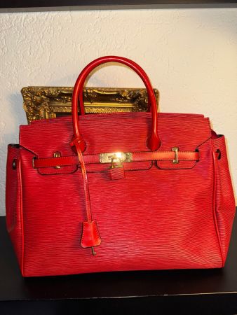 Structured Red Tote Bag im Epi-Stil