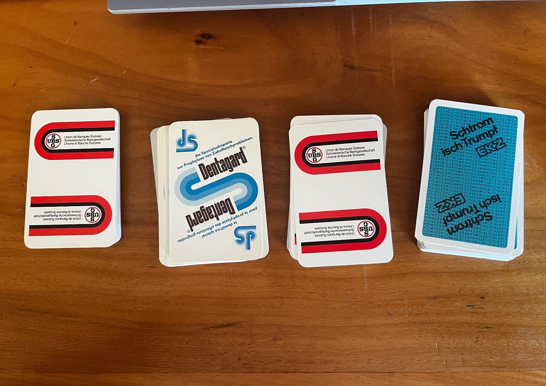 Spiele: Vier Schaffhauser Jass Spielkarten Sets, Werbung – Neu (gemäss Beschreibung) aus Zürich von suschi04 1