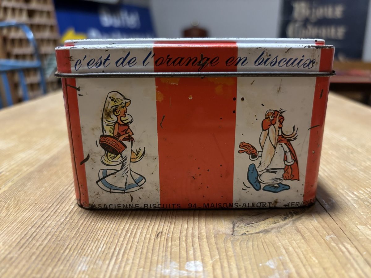 Zuccheriere: Asterix Obelix, Blechdose, Orange Biscuits, Alsace – Usato da Staufen venduto da timelessvintage 4